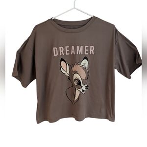 2 For $30 Disney Bambi 'Dreamer' Women's LARGE Tan Graphic T-Shirt